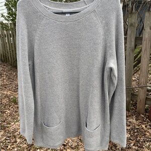 J. Jill Light Gray Women's Crew Neck Sweater